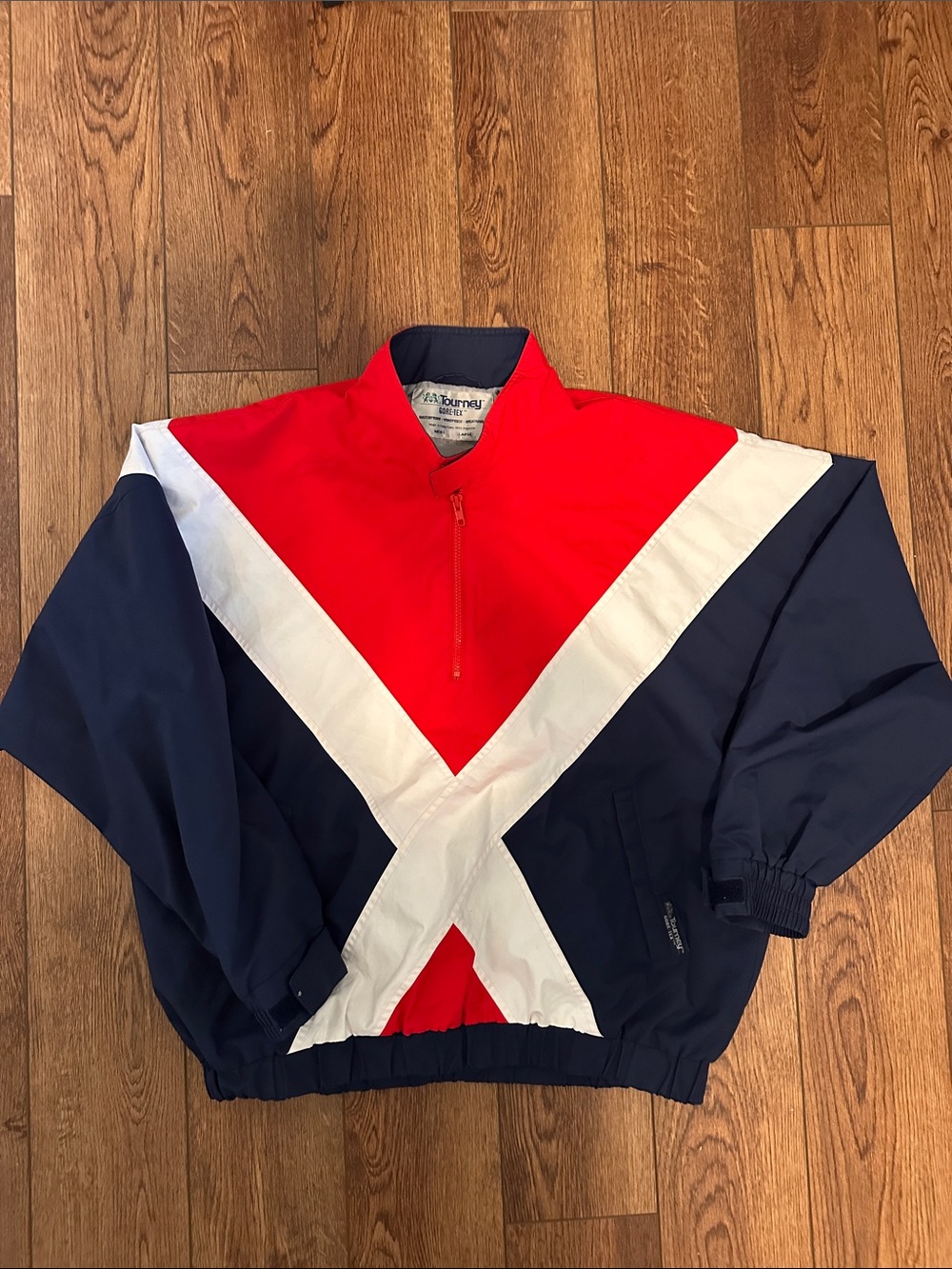 GORE-TEX Red Jacket with Navy Trim by Tourney
